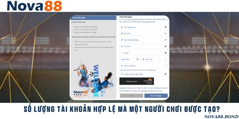 Quy định về số lượng tài khoản cược được phép đăng ký